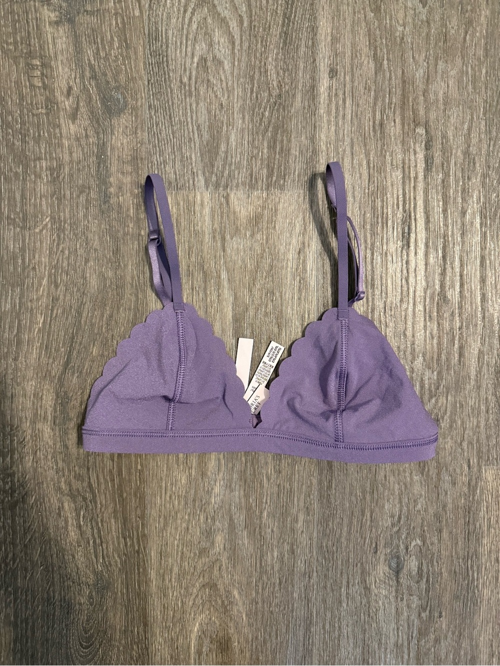 Women's Lavender Scallop Bralette - Soft, Unlined